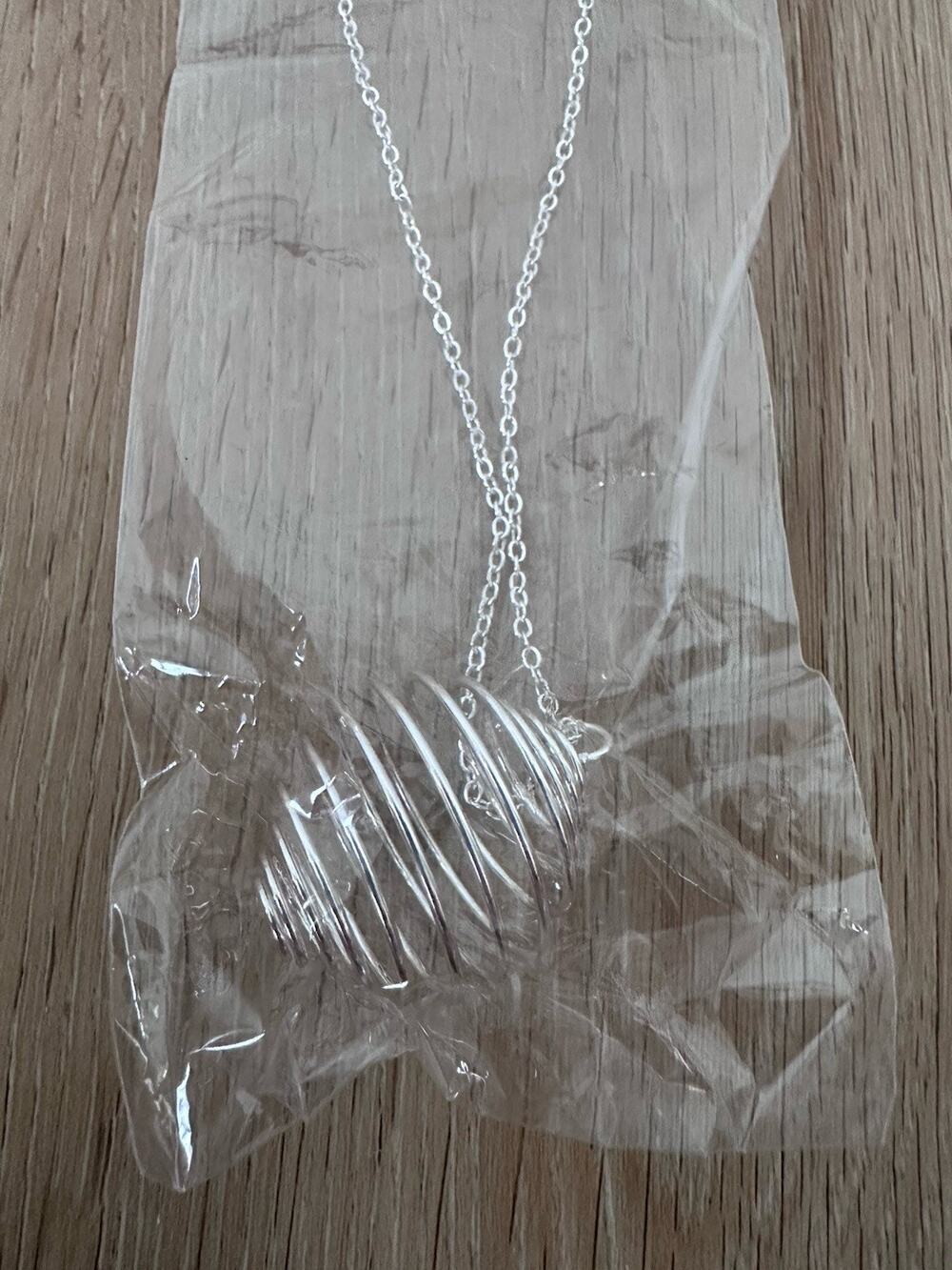 Earthbound Trading Co Silver Stone Cage Necklace